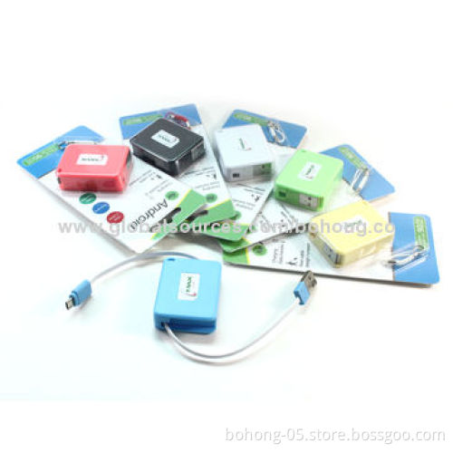 Quadrate Pull Car Charger, USB Port, 5V/850mAh, Can do White, Black, Green, Yellow and Orange